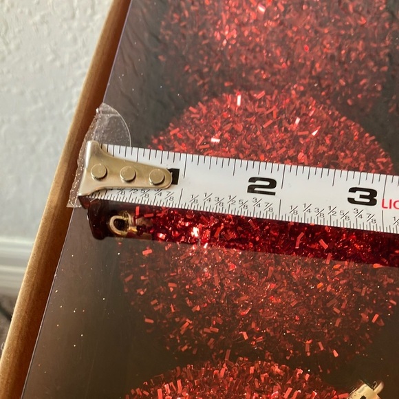 Wondershop: 9 Red Glitter Ornament Set - Picture 9 of 11